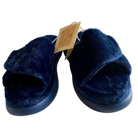 Dena Lives Ultra Soft Memory Foam Slippers Indoor Outdoors Blue Large NEW NWT - Picture 4 of 12